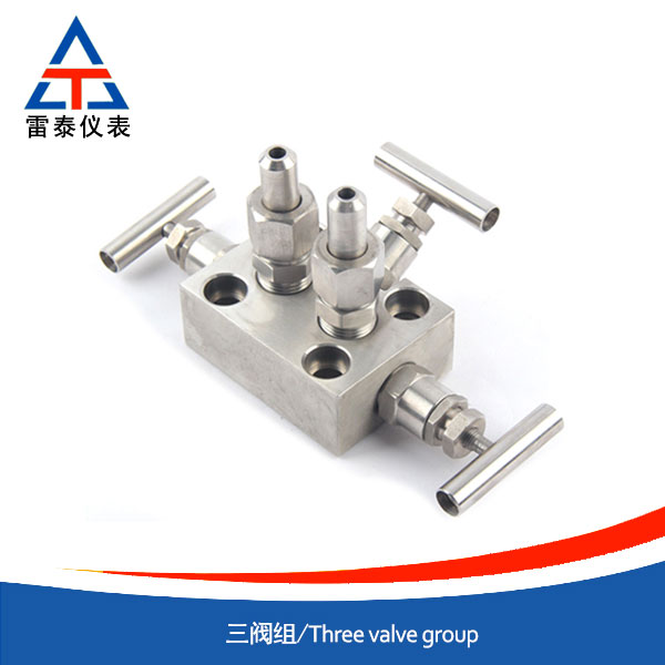 Three valve group